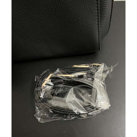 Prada Faux Black Tote Shoulder Bag with Strap - Picture 4 of 11